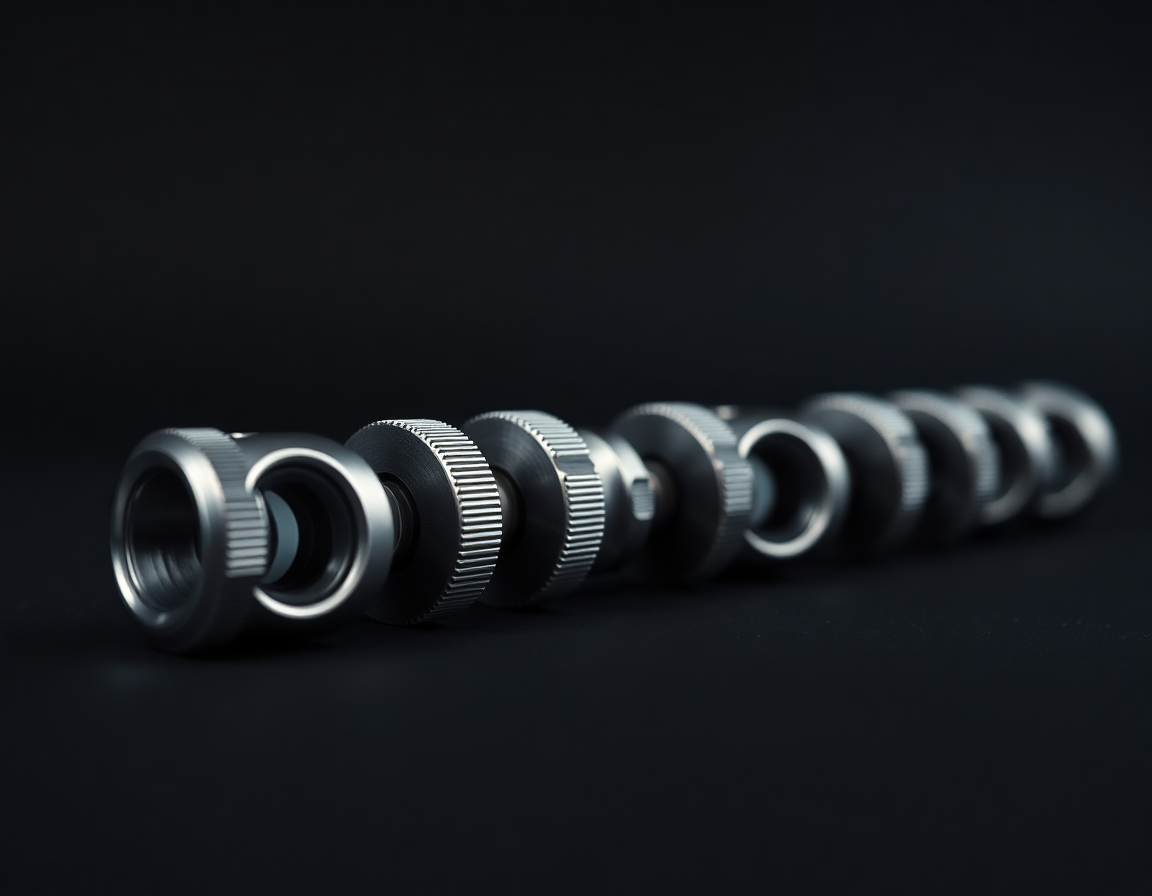 Placeholder material study — Machined stainless standoff barrel mounts